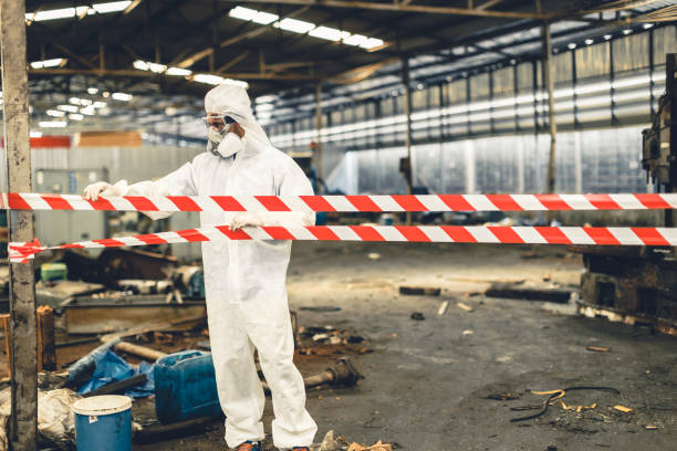 Professional Biohazard technician working in Claremont, NC